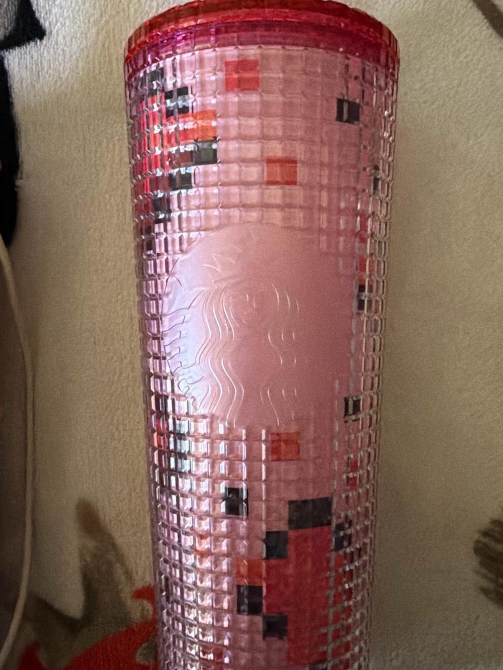 Starbucks Pink Pixel-Studded Travel Tumbler